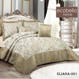 لحاف روتختی عروس شانل از برند اکوبلا مدل ELIANA کد 001 هشت تیکه