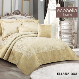 لحاف روتختی عروس شانل از برند اکوبلا مدل ELIANA کد 003 هشت تیکه