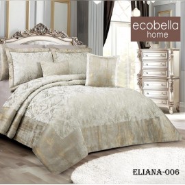 لحاف روتختی عروس شانل از برند اکوبلا مدل ELIANA کد 006 هشت تیکه