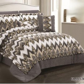 روتختی لحافی عروس شانل ابریشم از برند لاویتا مدل ELMINA کد 001 هشت تیکه دونفره