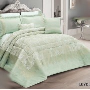 روتختی عروس شانل ژاکارد برند اکوبلا مدل LEYDI کد رنگی 005 هشت تکه دونفره