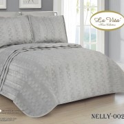 روتختی پنبه دوزی مخمل ابریشمی چهارفصل از برند لاویتا مدل NELLY کد 002 دو نفره شش تکه