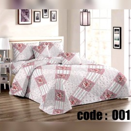 روتختی چهارفصل پنبه دوزی جنس کتان نخ از برند رزهوم مدل ROSE کد 001 تکنفره