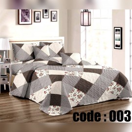 روتختی چهارفصل پنبه دوزی جنس کتان نخ از برند رزهوم مدل ROSE کد 003 تکنفره