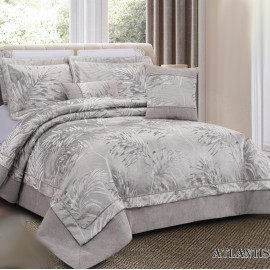 لحاف روتختی شانل ابریشمی طرح هاوایی اولینا مدل ATLANTIS کد 002 دونفره هشت تیکه