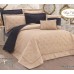 روتختی دونفره چهارفصل دو رو پیکه پنبه دوزی چرخکاری شده لاویتا مدل Arianna کد 003 رنگ کرم سرمه ای هشت تکه