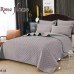سرویس روتختی چهارفصل کتان نخ برند رزهوم مدل ASMAN کد B-03 رنگ خاکستری دونفره شش تیکه