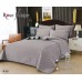 سرویس روتختی چهارفصل کتان نخ برند رزهوم مدل ASMAN کد B-03 رنگ خاکستری دونفره شش تیکه