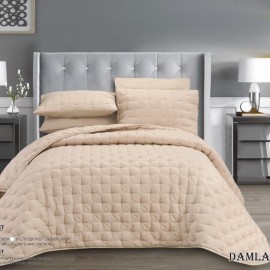 سرویس خواب لحافی اسپورت نخی طرح برجسته از برند لاویتا مدل DAMLA کد 003 رنگ کرم تیره