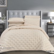 سرویس خواب لحافی اسپورت نخی طرح برجسته از برند لاویتا مدل DAMLA کد 004 رنگ کرم روشن