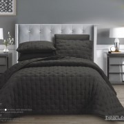 سرویس خواب لحافی اسپورت نخی طرح برجسته از برند لاویتا مدل DAMLA کد 005 رنگ مشکی